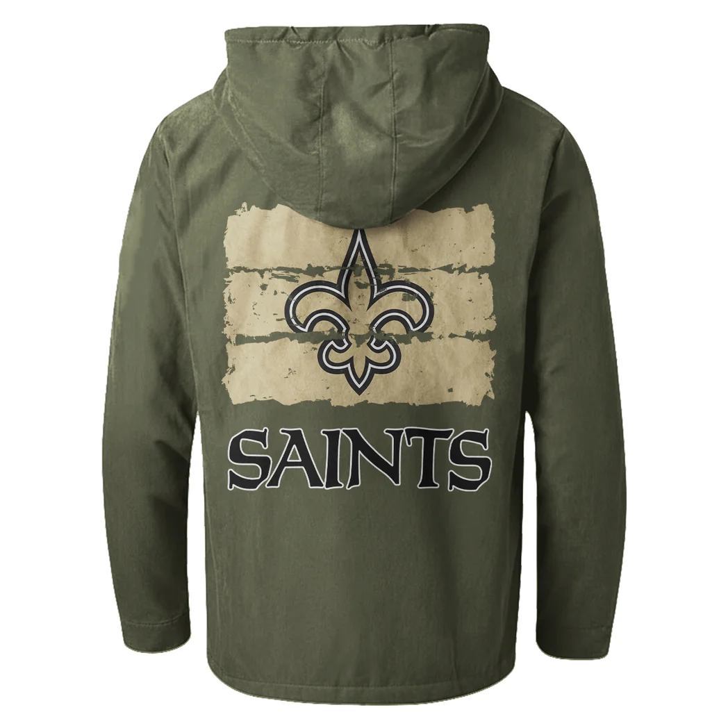Game Day Squad Flannel Hoodie, Sport Vibe Hooded Flannel HVN1460NS - Green - Image 3