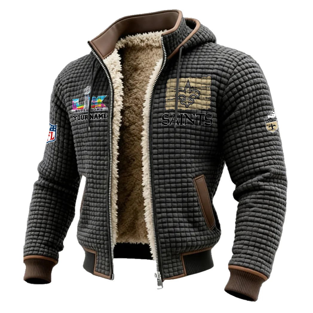 Game Day Squad Fleece-Lined Hooded Jacket, Brushed Interior Winter Jacket HVN1460NS - Grey - Image 2