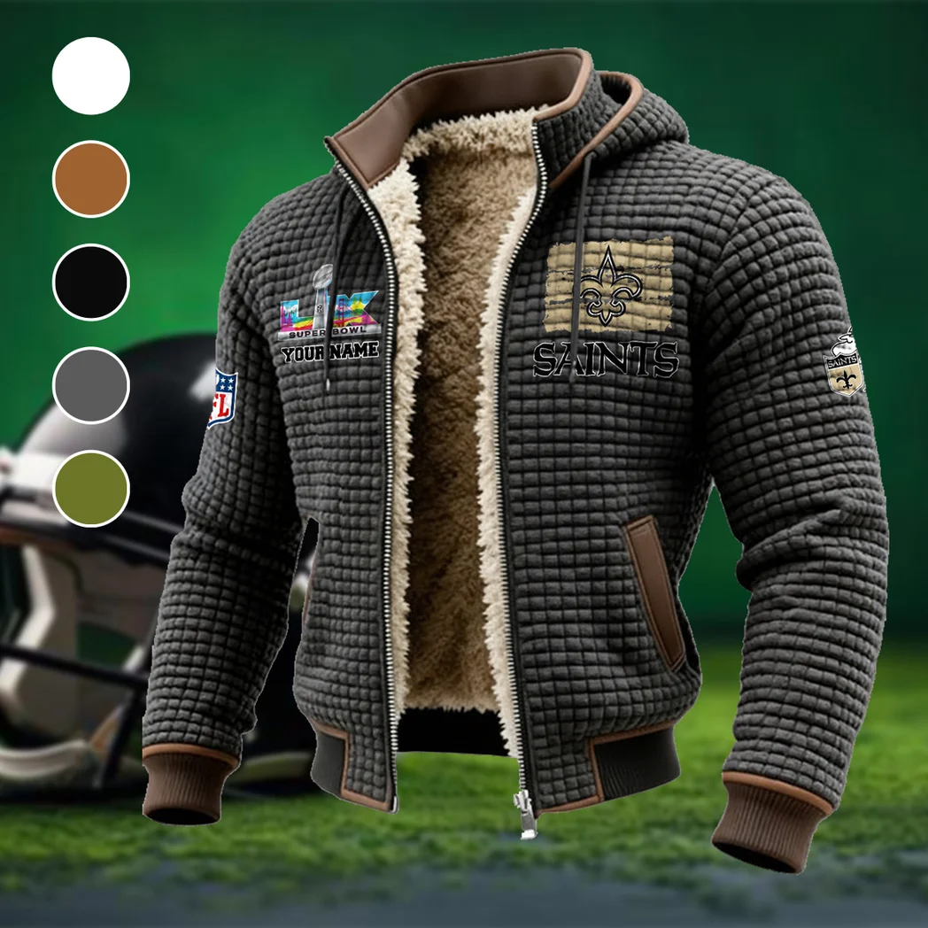 Game Day Squad Fleece-Lined Hooded Jacket, Brushed Interior Winter Jacket HVN1460NS - Grey