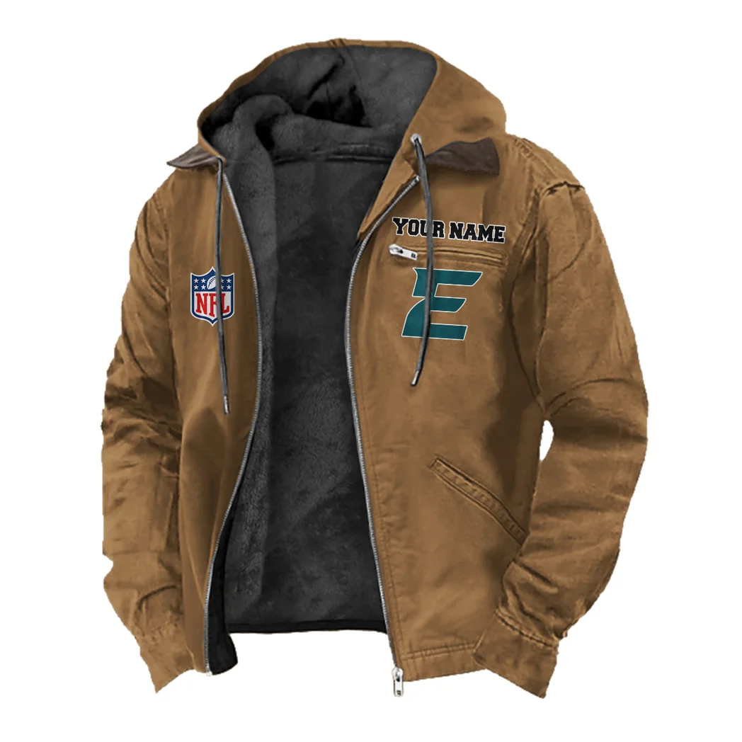 Fan Squad Flannel Hoodie, Cold Game Day Hoodie HVN1460PE - Camel - Image 2