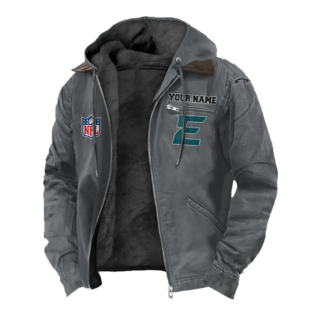Fan Squad Flannel Hoodie, Cold Game Day Hoodie HVN1460PE - Gray - Image 2