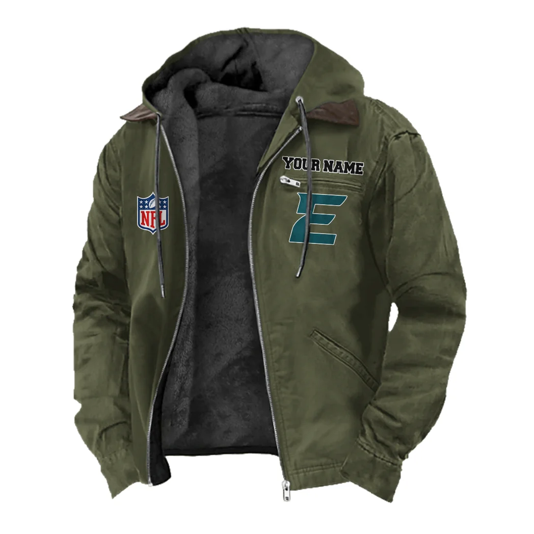 Fan Squad Flannel Hoodie, Cold Game Day Hoodie HVN1460PE - Green - Image 2
