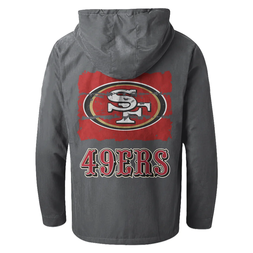 Midnight Rams Flannel Hoodie, Athletic Lifestyle Fan Hoodie HVN1460SF - Gray - Image 3