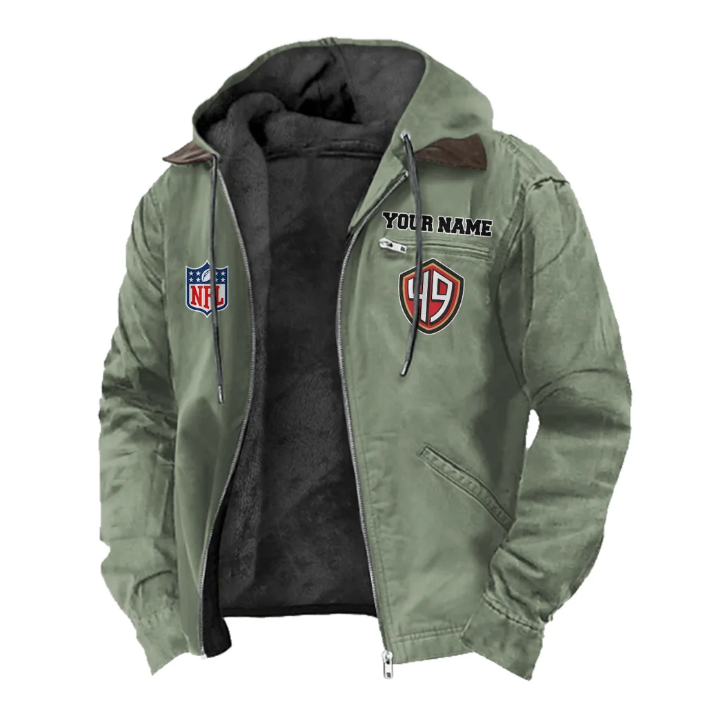 Midnight Rams Flannel Hoodie, Athletic Lifestyle Fan Hoodie HVN1460SF - Light Green - Image 2
