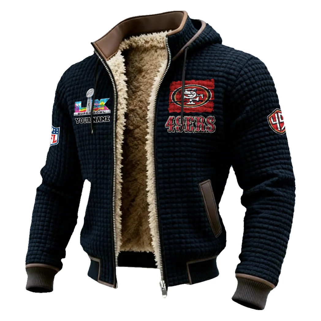 Midnight Rams Fleece-Lined Hooded Jacket, Premium Bonded Fleece Jacket HVN1460SF - Black - Image 2