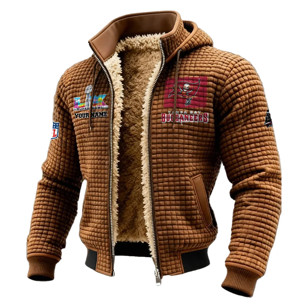 Red Pride Fleece-Lined Hooded Jacket, Soft-Touch Thermal Outerwear HVN1460TB - brown - Image 2