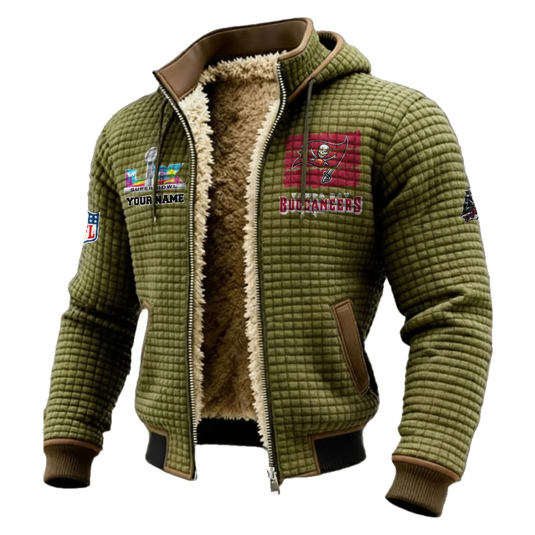Red Pride Fleece-Lined Hooded Jacket, Soft-Touch Thermal Outerwear HVN1460TB - Green - Image 2