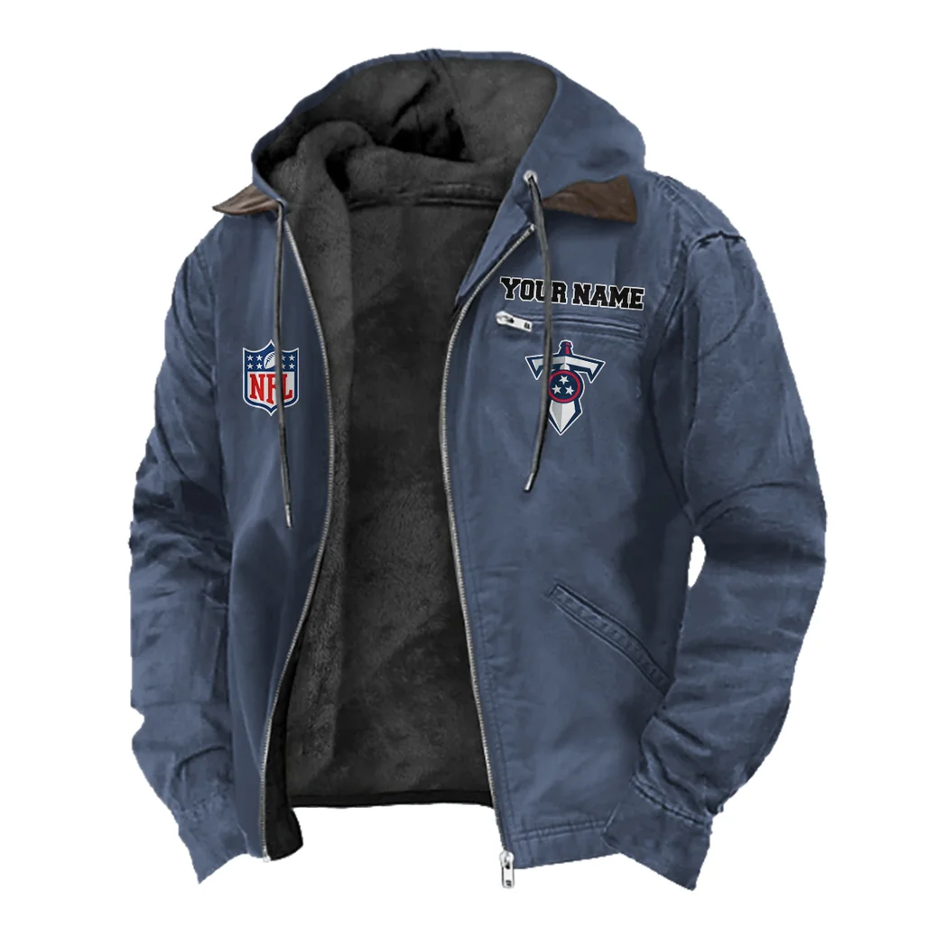 Game Day Squad Flannel Hoodie, Everyday Game Fan Hoodie HVN1460TT - Navy Blue - Image 2