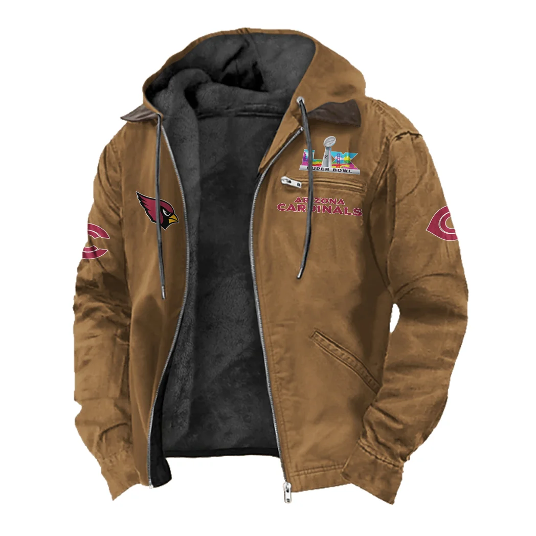 Royal Horns Flannel Hoodie, Sport Fan Flannel Hoodie HVN1461AC - Camel - Image 2