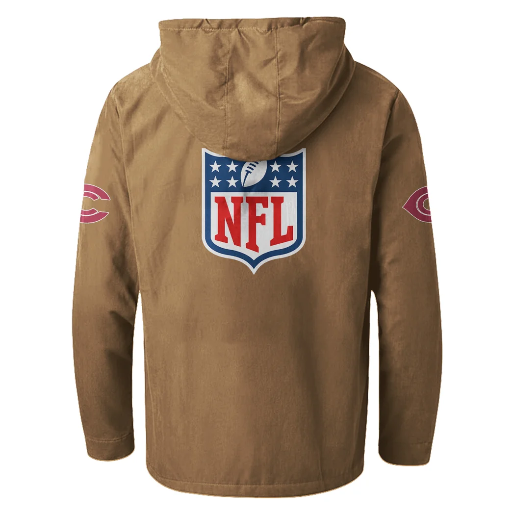 Royal Horns Flannel Hoodie, Sport Fan Flannel Hoodie HVN1461AC - Camel - Image 3