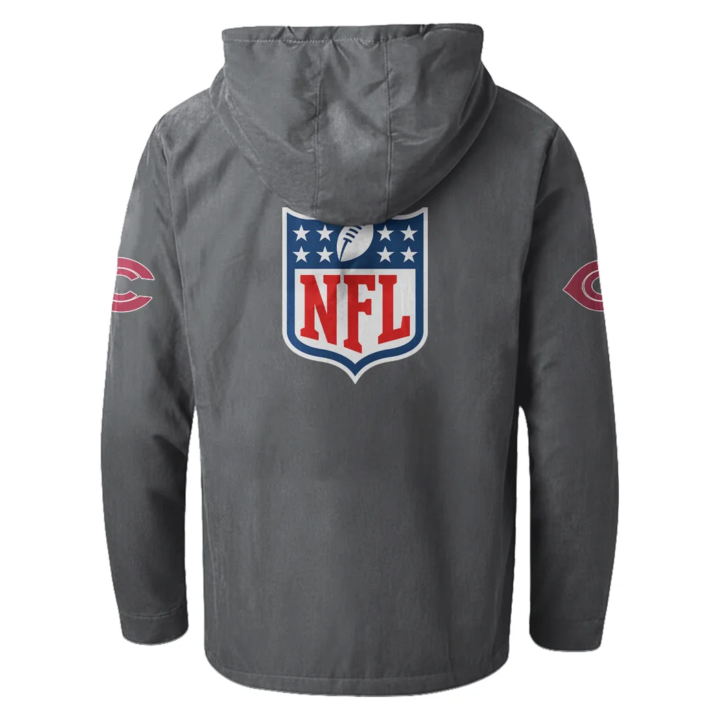 Royal Horns Flannel Hoodie, Sport Fan Flannel Hoodie HVN1461AC - Gray - Image 3