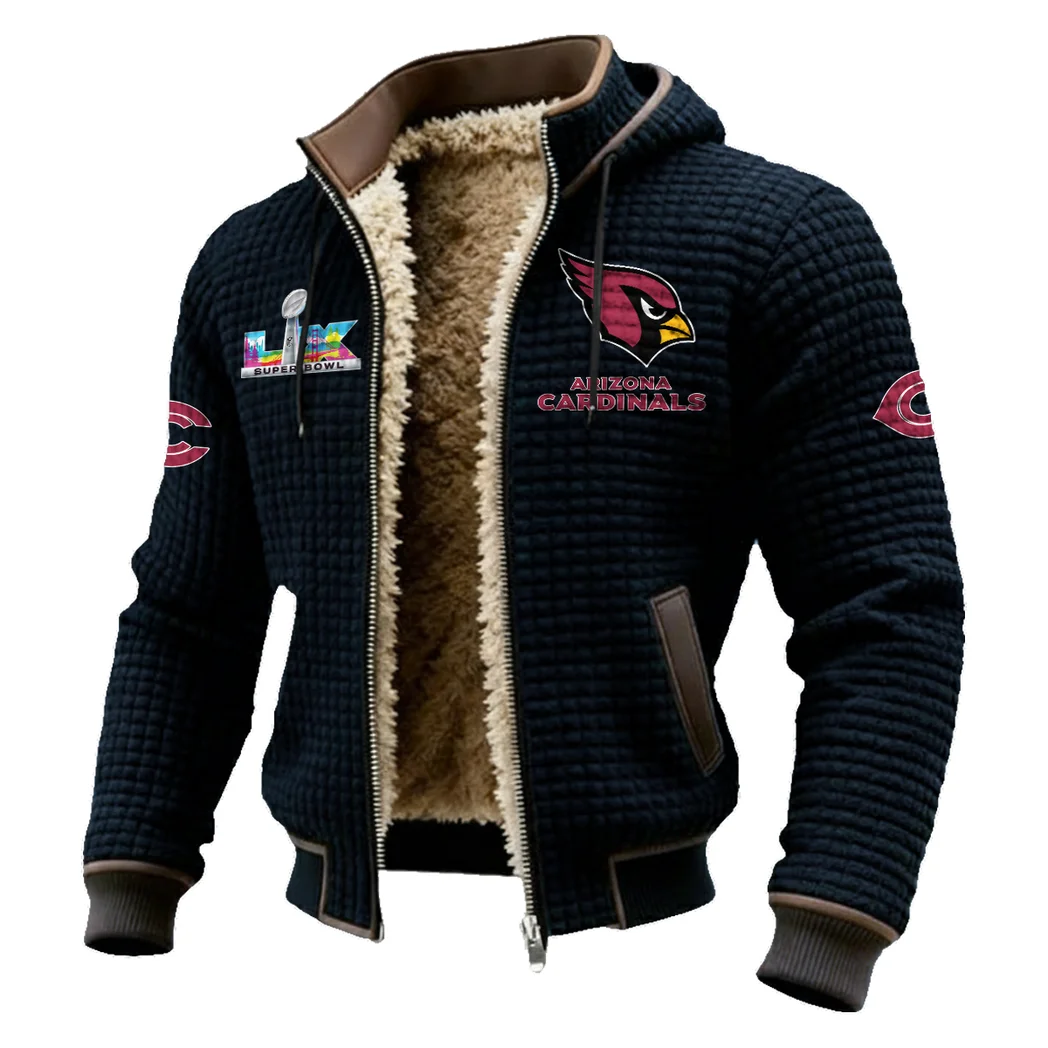 Royal Horns Fleece-Lined Hooded Jacket, Endurance Sport Thermal Hoody HVN1461AC - Black - Image 2