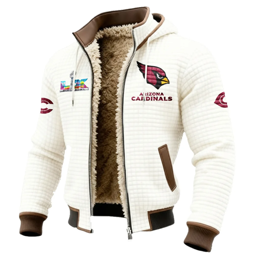 Royal Horns Fleece-Lined Hooded Jacket, Endurance Sport Thermal Hoody HVN1461AC - White - Image 2