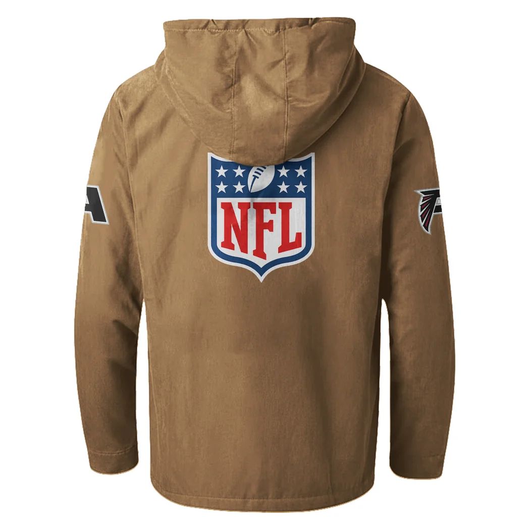 Game Day Fliers Flannel Hoodie, Game Day Hooded Flannel HVN1461AF - Camel - Image 3