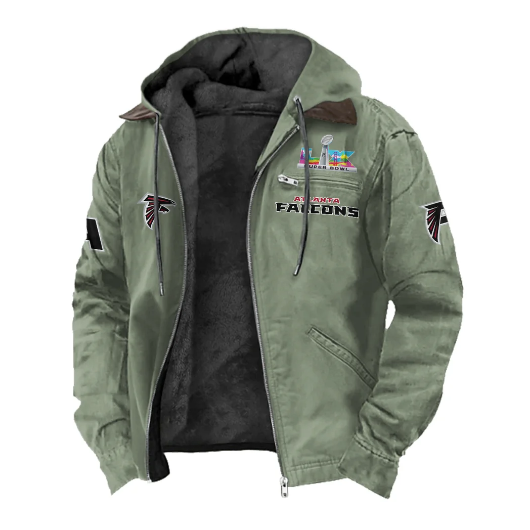 Game Day Fliers Flannel Hoodie, Game Day Hooded Flannel HVN1461AF - Light Green - Image 2