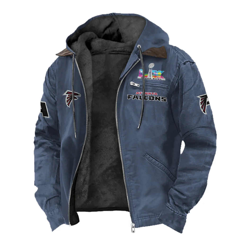 Game Day Fliers Flannel Hoodie, Game Day Hooded Flannel HVN1461AF - Navy Blue - Image 2