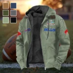 Blue Horns Flannel Hoodie, Athletic Spirit Fan Hoodie HVN1461BB - Light Green