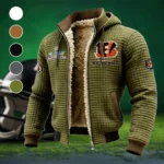 Victory Hooves Fleece-Lined Hooded Jacket, All-Mountain Hooded Fleece HVN1461CI - Green