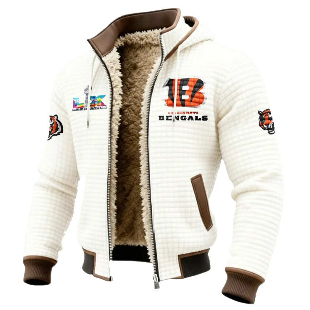 Victory Hooves Fleece-Lined Hooded Jacket, All-Mountain Hooded Fleece HVN1461CI - White - Image 2