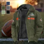 Dawg Pack Flannel Hoodie, Everyday Supporter Hooded Flannel HVN1461CL - Green