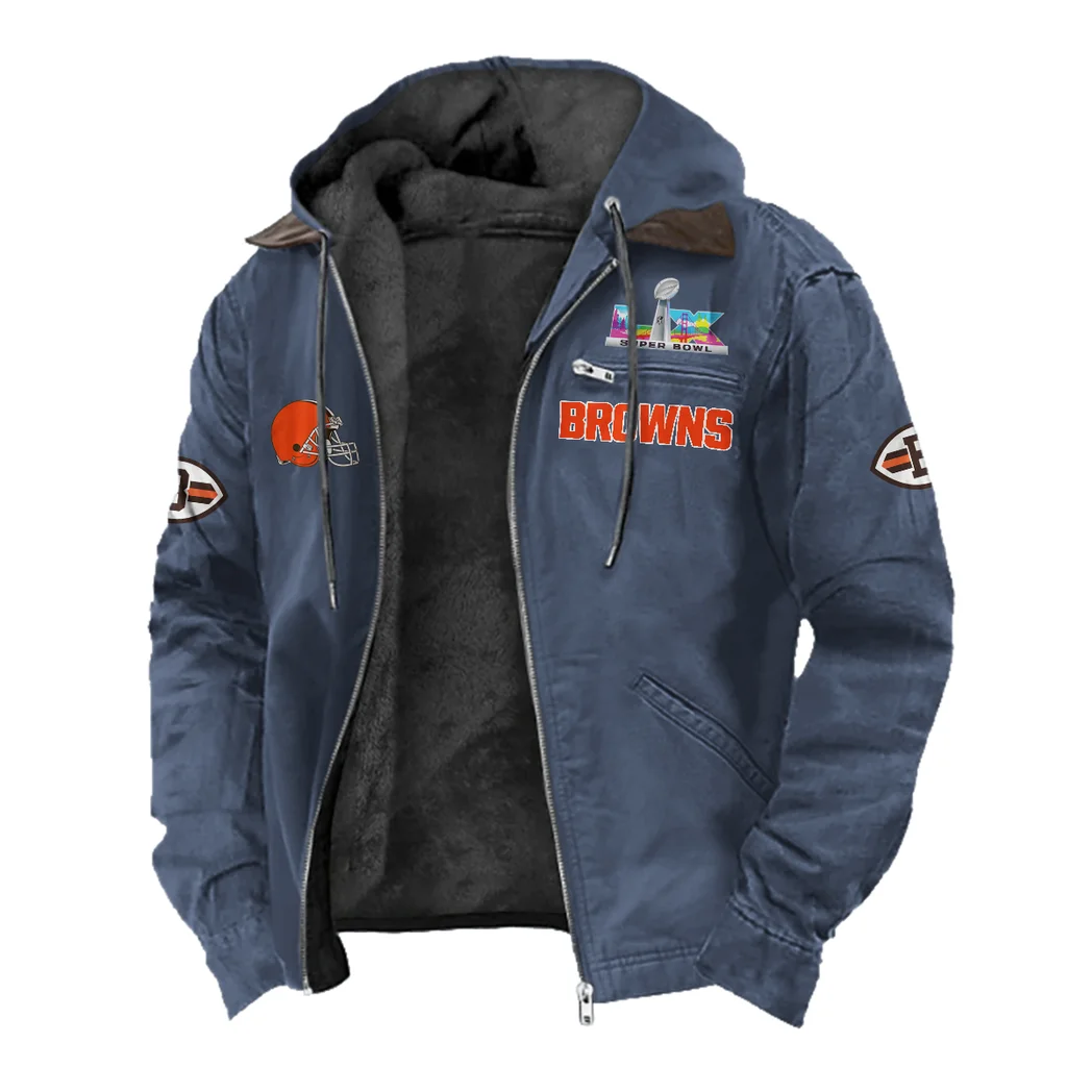 Dawg Pack Flannel Hoodie, Everyday Supporter Hooded Flannel HVN1461CL - Navy Blue - Image 2