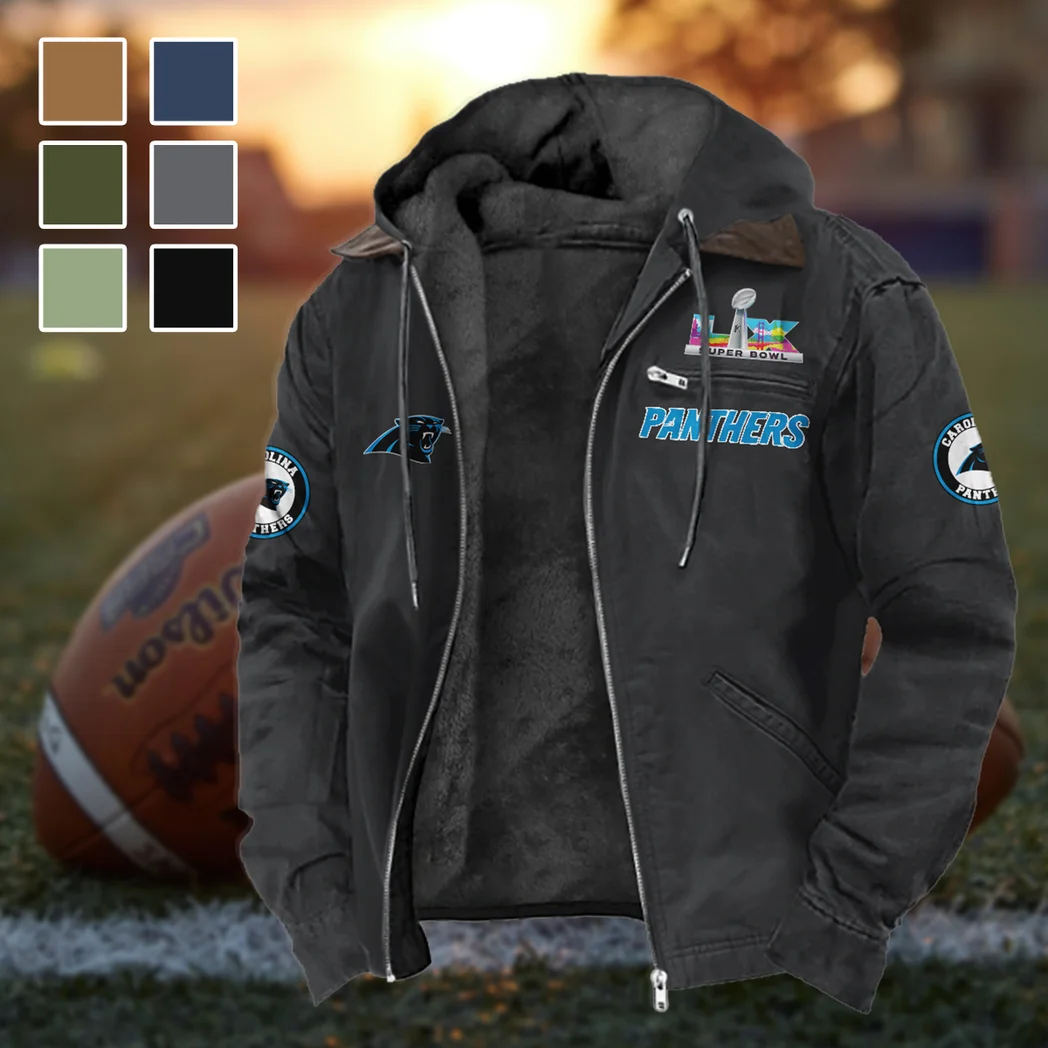 Queen City Squad Flannel Hoodie, Team Spirit Flannel Hoodie HVN1461CP - Black