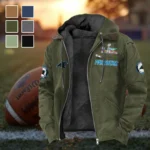 Queen City Squad Flannel Hoodie, Team Spirit Flannel Hoodie HVN1461CP - Green