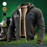 Match Day Stars Fleece-Lined Hooded Jacket, Rapid-Dry Fleece-Lined Hoody HVN1461DC - Grey