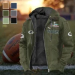 Field Fans Flannel Hoodie, Supporter Spirit Hooded Flannel HVN1461GP - Green