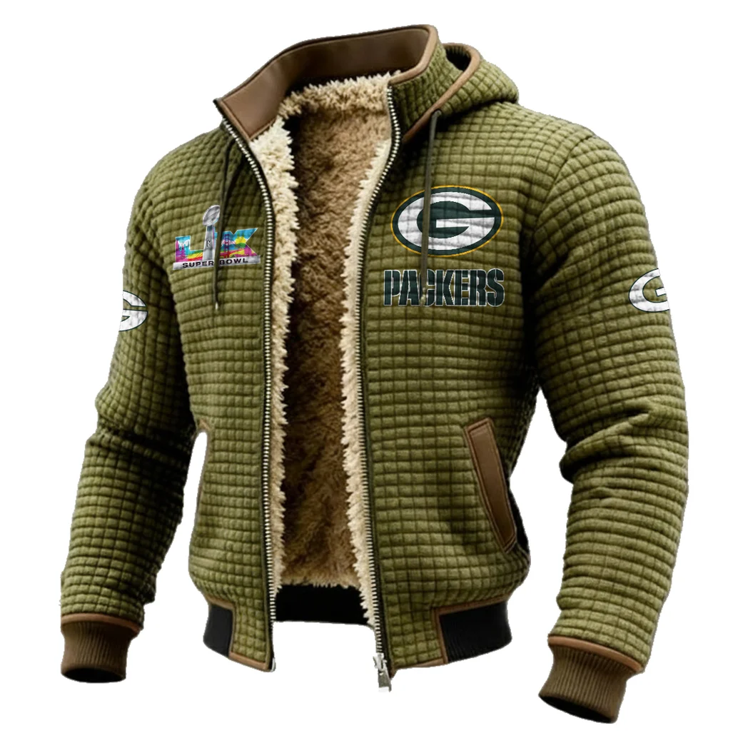 Field Fans Fleece-Lined Hooded Jacket, Weather-Shield Fleece Hoody HVN1461GP - Green - Image 2