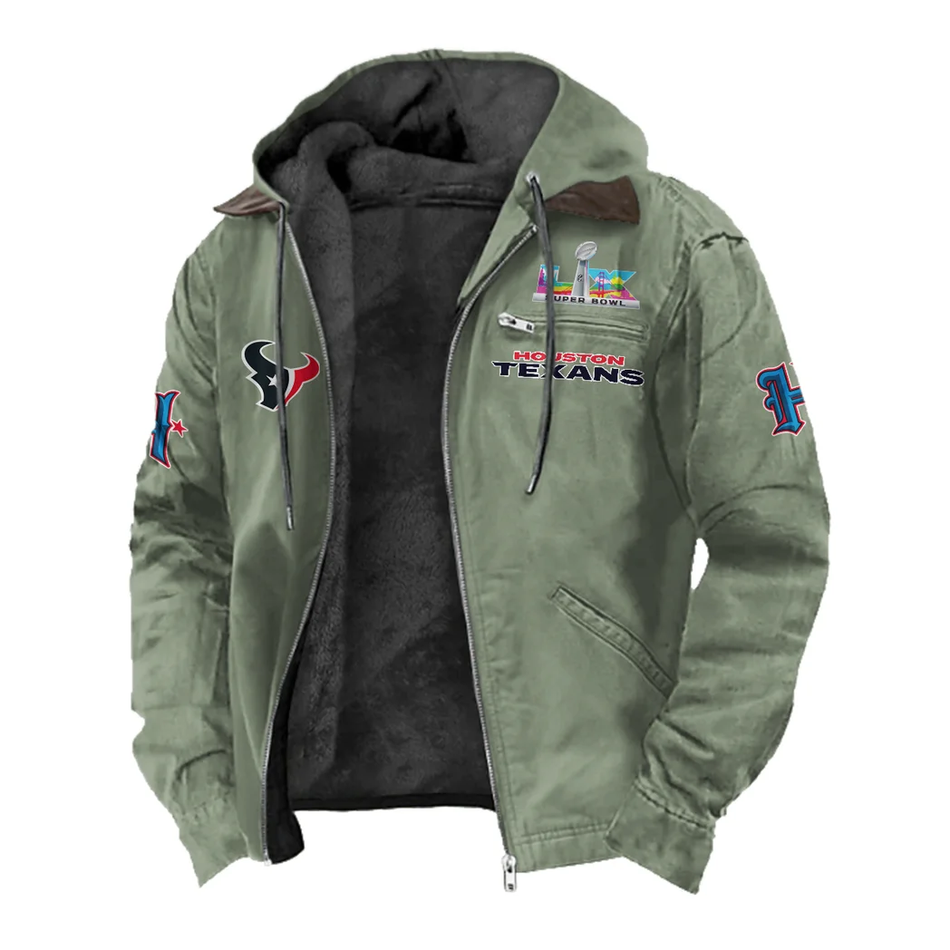 Blue Pride Flannel Hoodie, Athletic Lifestyle Fan Hoodie HVN1461HT - Light Green - Image 2