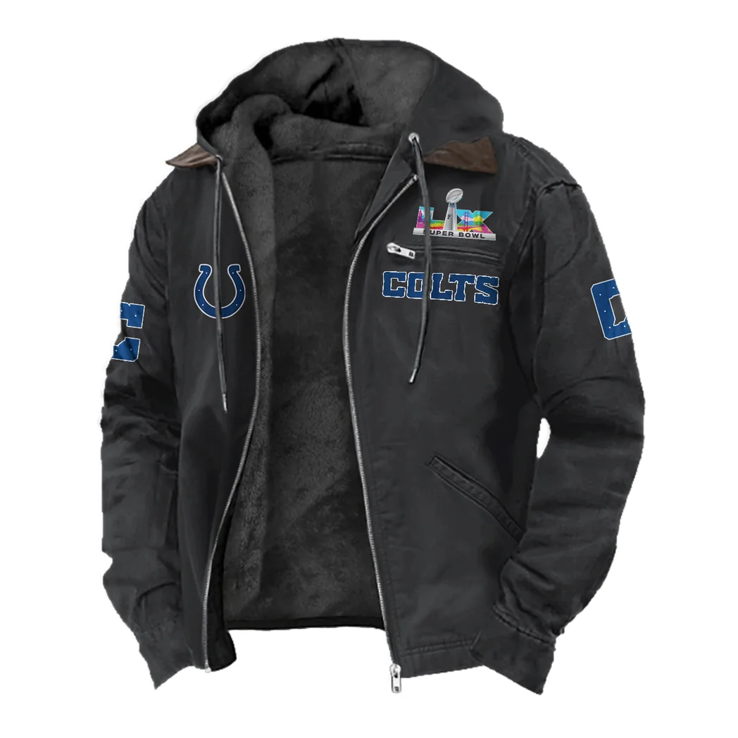 Match Day Stampede Flannel Hoodie, Classic Flannel Sport Hoodie HVN1461IC - Black - Image 2