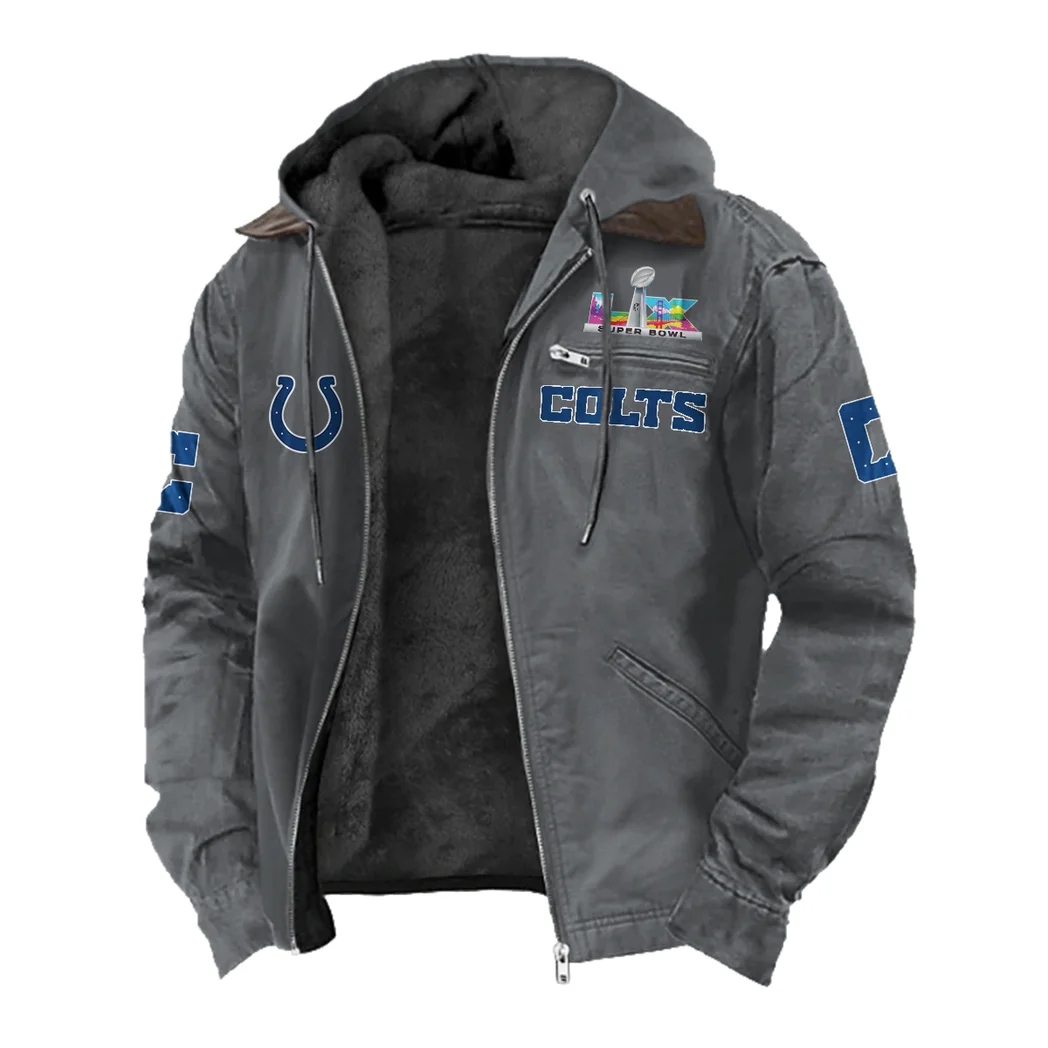 Match Day Stampede Flannel Hoodie, Classic Flannel Sport Hoodie HVN1461IC - Gray - Image 2