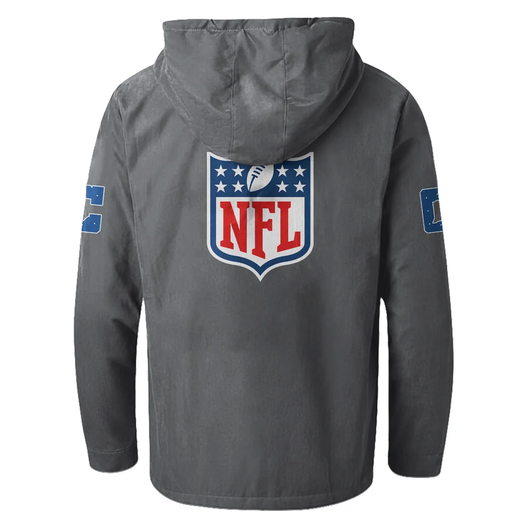 Match Day Stampede Flannel Hoodie, Classic Flannel Sport Hoodie HVN1461IC - Gray - Image 3