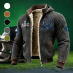 Match Day Stampede Fleece-Lined Hooded Jacket, Storm-Ready Fleece-Lined Coat HVN1461IC - Grey