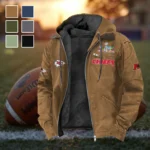 Game Day Squad Flannel Hoodie, Bold Supporter Flannel Hoodie HVN1461KC - Camel