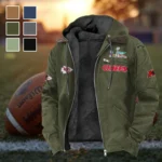 Game Day Squad Flannel Hoodie, Bold Supporter Flannel Hoodie HVN1461KC - Green