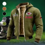 Game Day Squad Fleece-Lined Hooded Jacket, Elemental Guard Sport Jacket HVN1461KC - Green