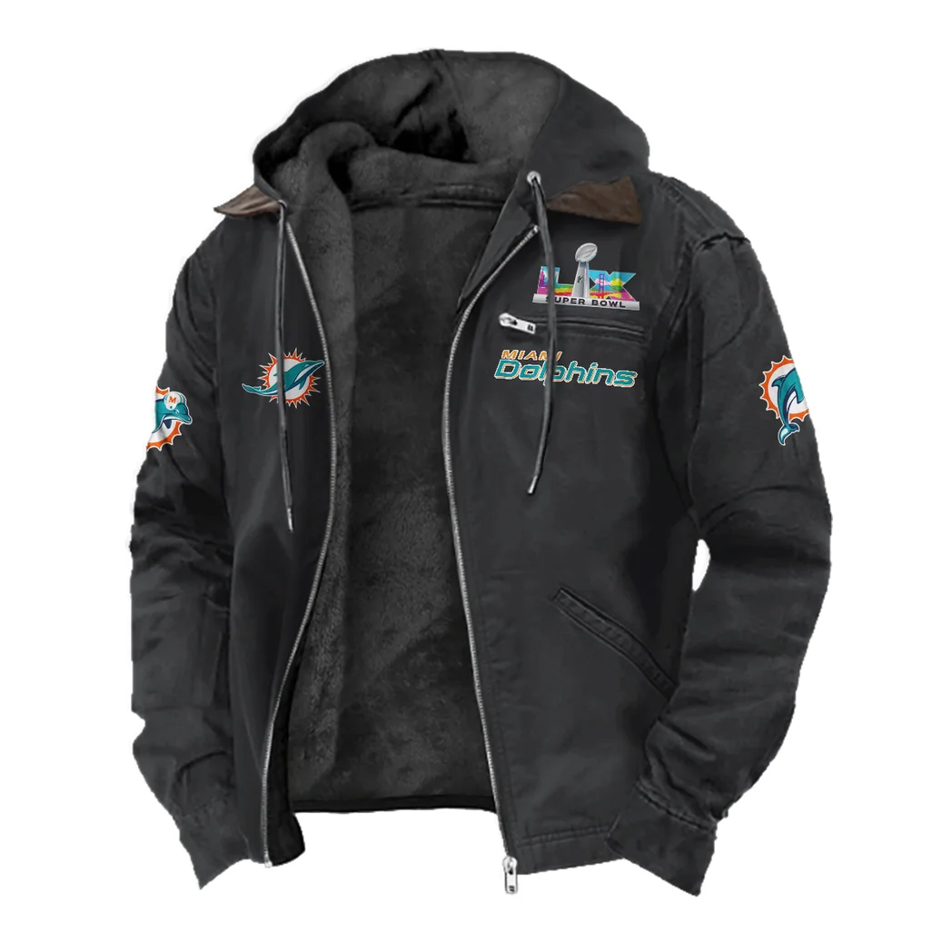 Fan Marine Squad Flannel Hoodie, Fan Pride Hooded Flannel HVN1461MD - Black - Image 2