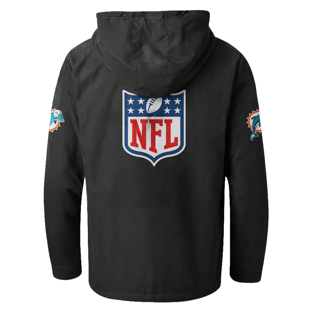 Fan Marine Squad Flannel Hoodie, Fan Pride Hooded Flannel HVN1461MD - Black - Image 3