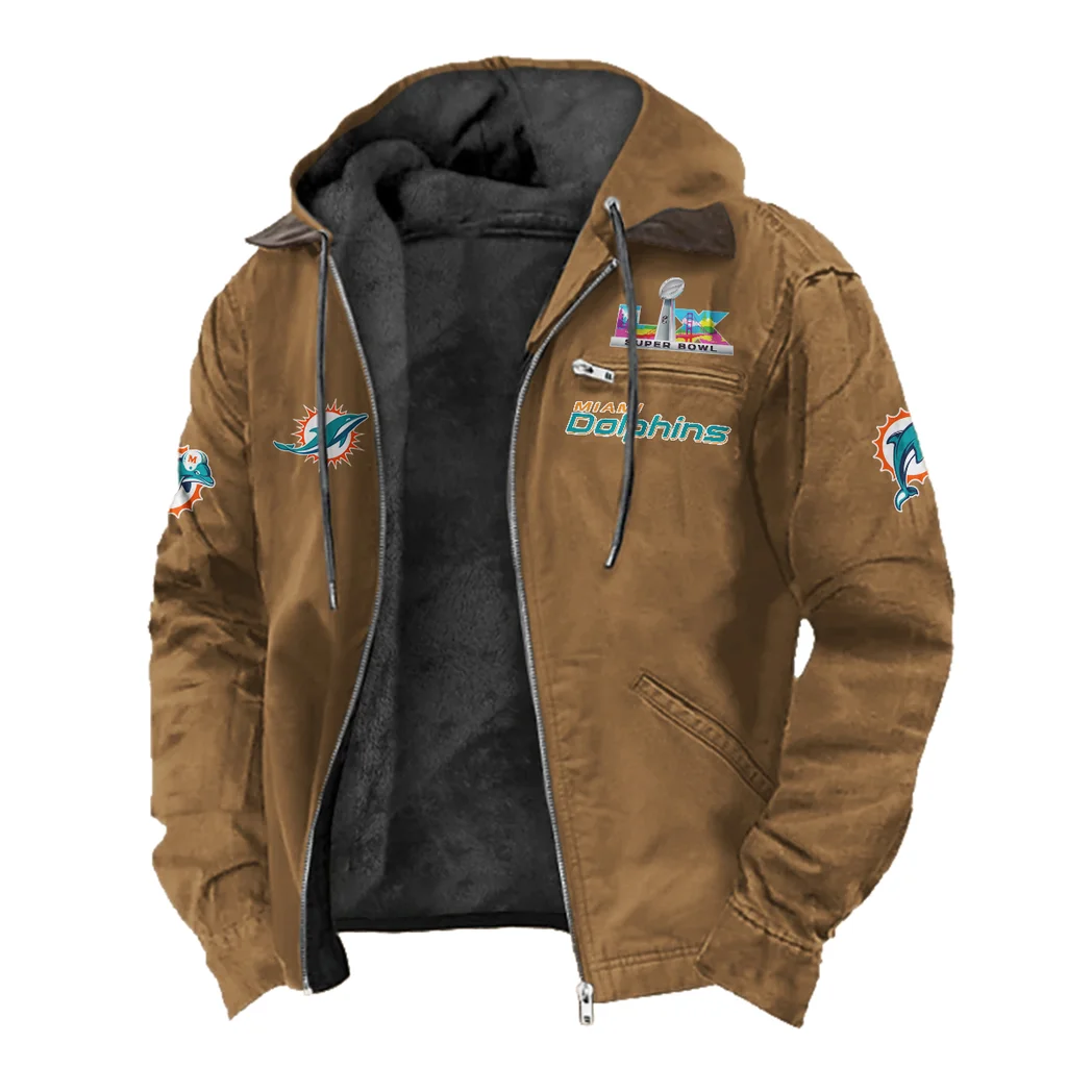 Fan Marine Squad Flannel Hoodie, Fan Pride Hooded Flannel HVN1461MD - Camel - Image 2