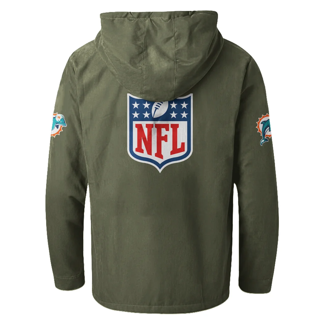 Fan Marine Squad Flannel Hoodie, Fan Pride Hooded Flannel HVN1461MD - Green - Image 3