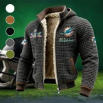 Fan Marine Squad Fleece-Lined Hooded Jacket, Cold-Snap Defense Jacket HVN1461MD - Grey