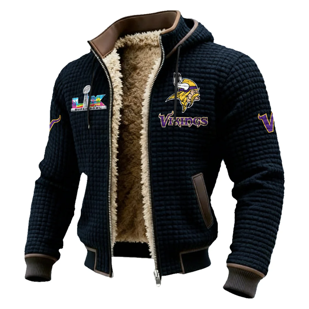 Norse Army Fleece-Lined Hooded Jacket, Rugged Terrain Fleece Hoody HVN1461MV - Black - Image 2