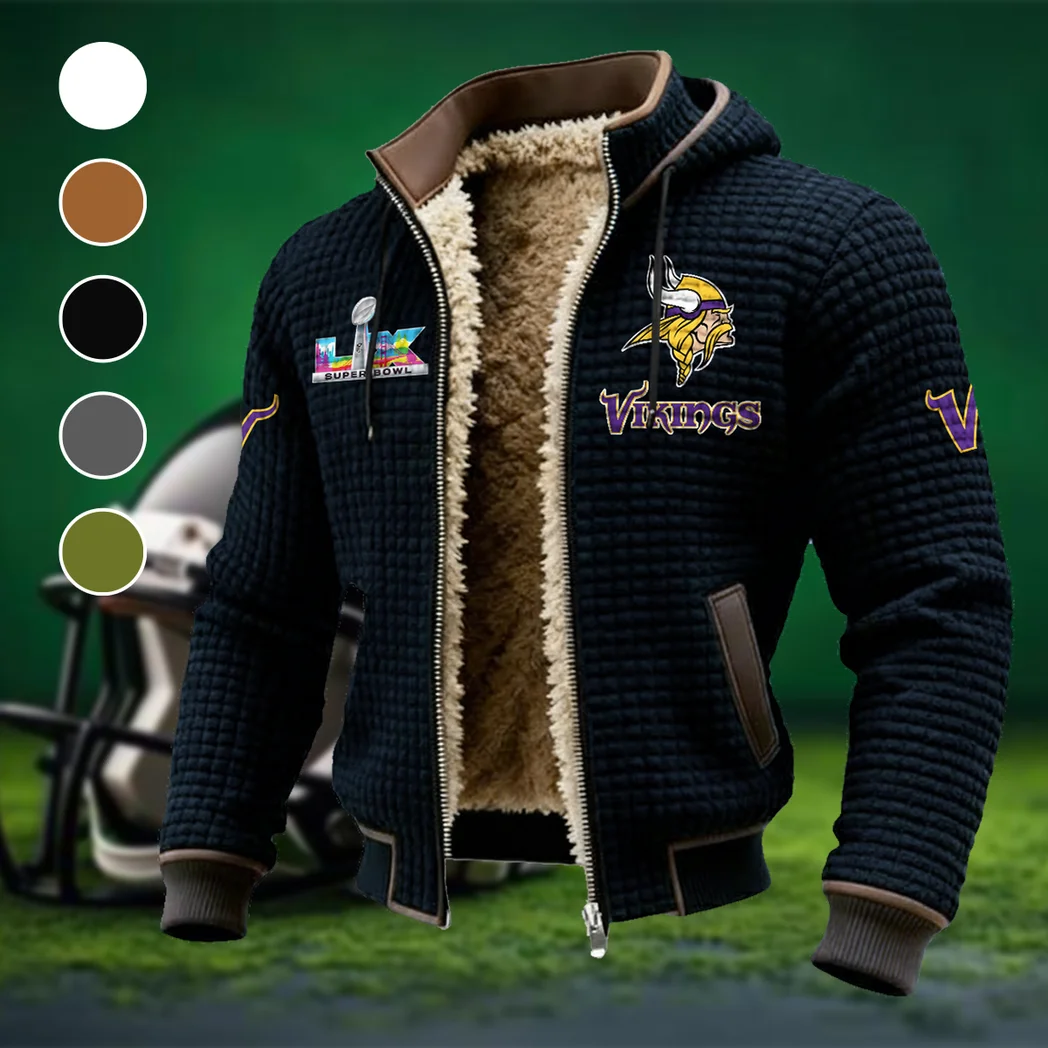 Norse Army Fleece-Lined Hooded Jacket, Rugged Terrain Fleece Hoody HVN1461MV - Black