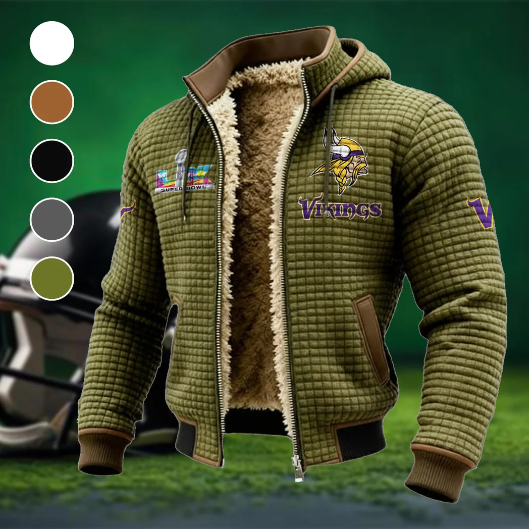 Norse Army Fleece-Lined Hooded Jacket, Rugged Terrain Fleece Hoody HVN1461MV - Green