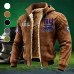 Blue Helm Fleece-Lined Hooded Jacket, Ultra-Soft Plush Lined Jacket HVN1461NG - brown