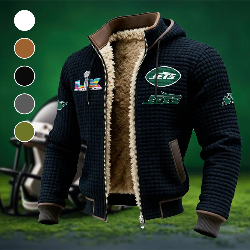 Game Day Squad Fleece-Lined Hooded Jacket, Thermal Core Fleece Jacket HVN1461NJ - Black