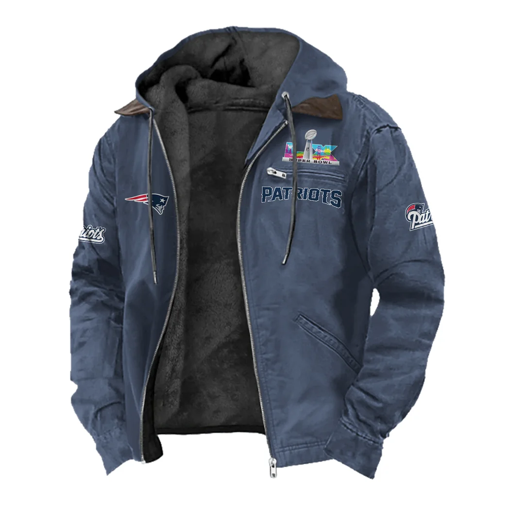 Game Day Squad Flannel Hoodie, Essential Fan Flannel Hoodie HVN1461NP - Navy Blue - Image 2