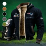Game Day Squad Fleece-Lined Hooded Jacket, Heavyweight Cozy Sport Shell HVN1461NP - Black